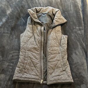 The North Face Black and Gray Quilted Vest